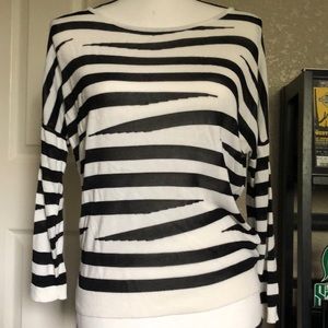 Express ZEBRA PRINT DOLMAN SWEATER